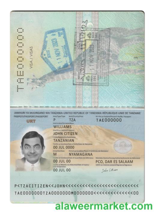 Tanzania passport new 2019-present